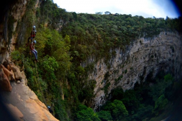 rappel en sima cotorras